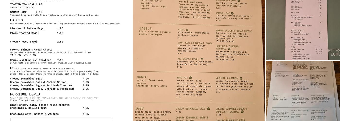 Mr Cooper’s Coffee House Menu