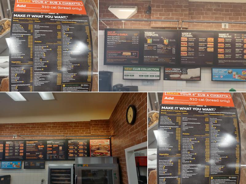 Subway Menu