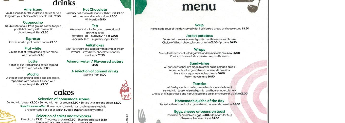 Botton Village Cafe Menu