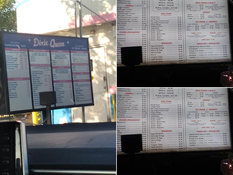 Dixie Queen Menu
