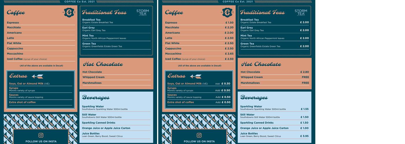 GOAT Coffee Co. Menu