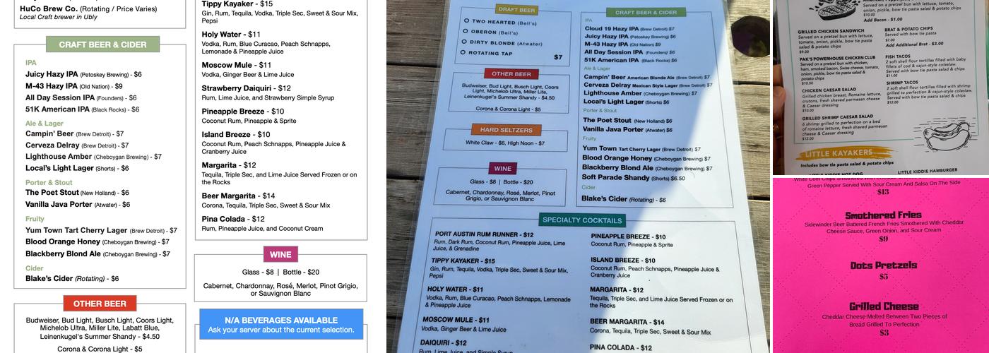 Pak's Backyard Menu