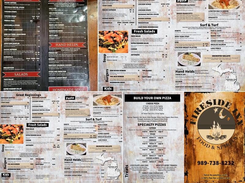 Fireside Inn Menu