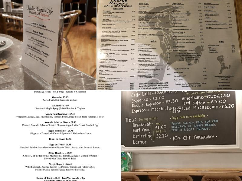 Charlie Harpers Menu