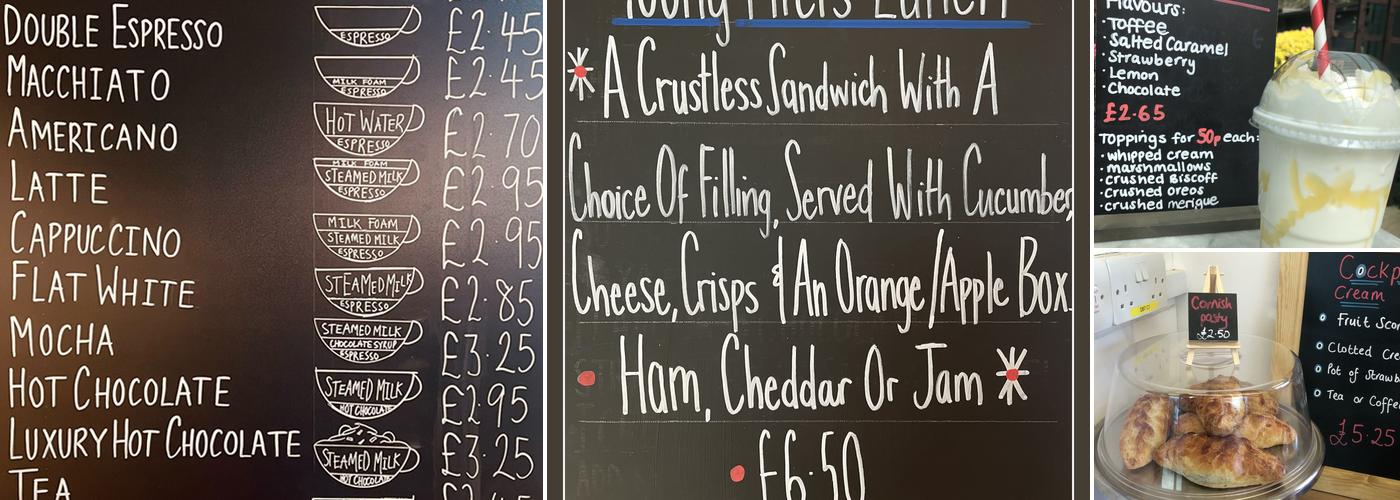 The Cockpit Cafe Menu