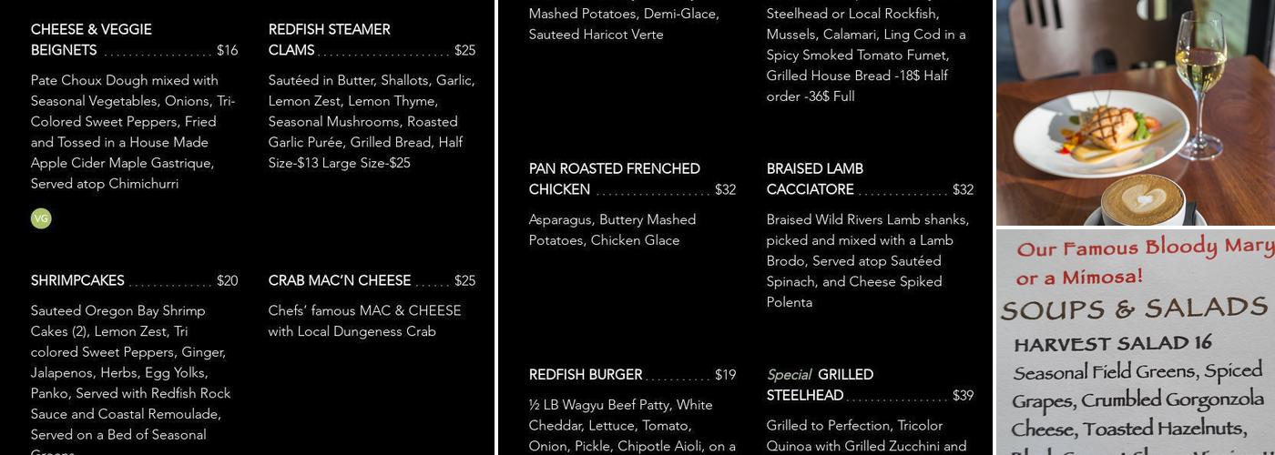 Redfish Menu