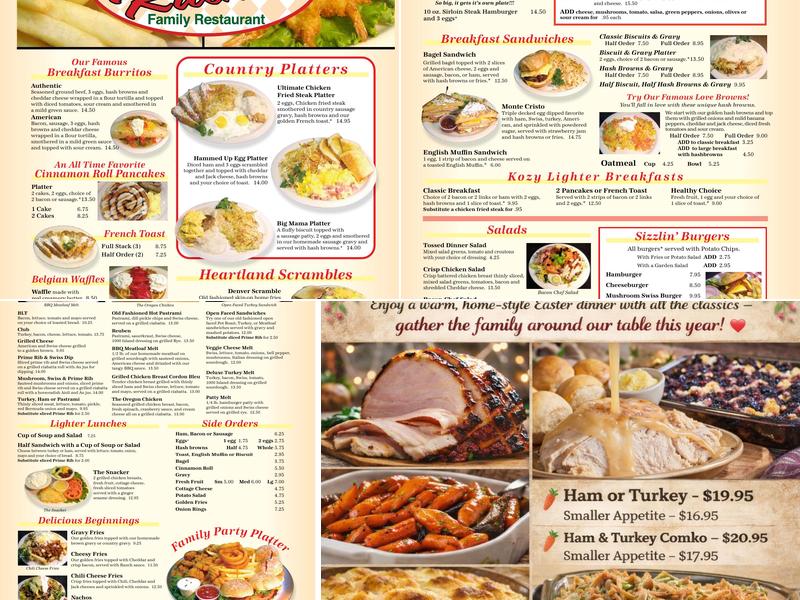 Kozy Kitchen Menu