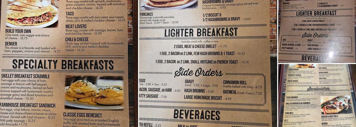 Del Rey Cafe and the Loft Menu