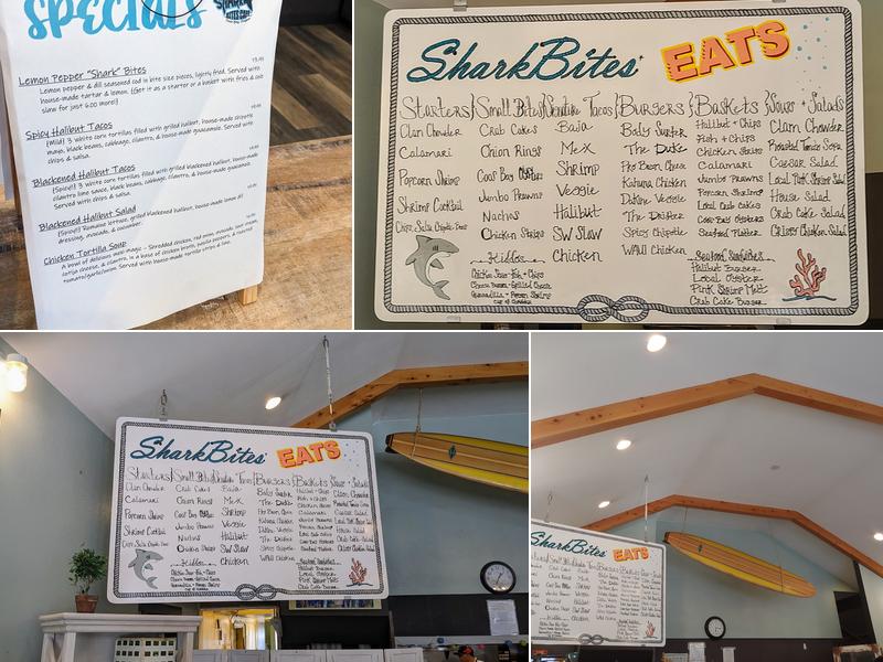 SharkBite's Seafood Cafe Menu