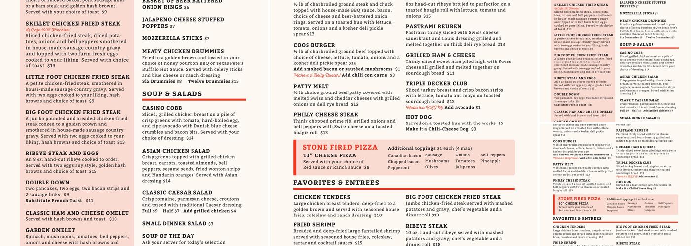 Café 1297 Menu