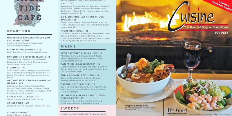 High Tide Café Menu