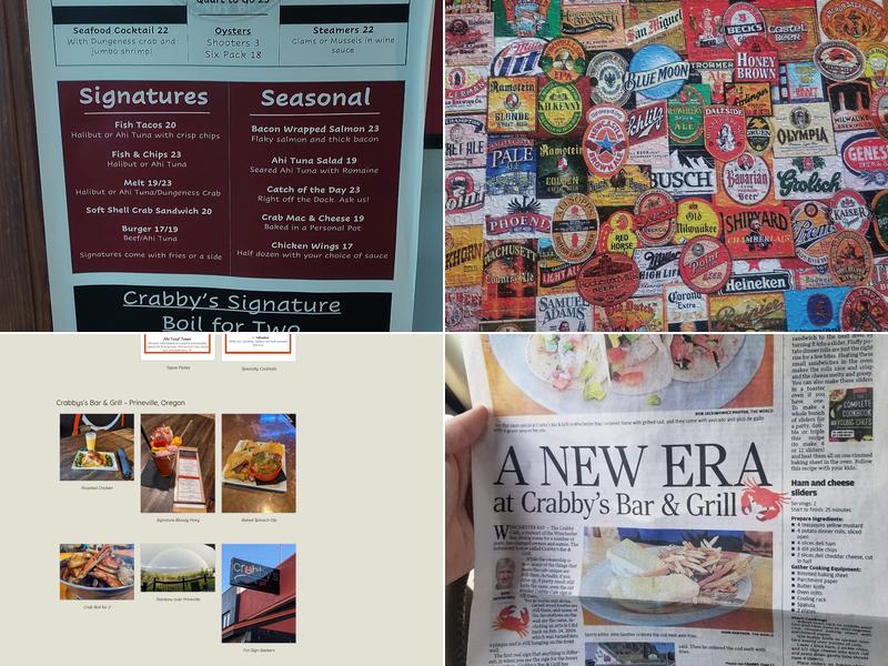 Crabby's Bar & Grill Menu