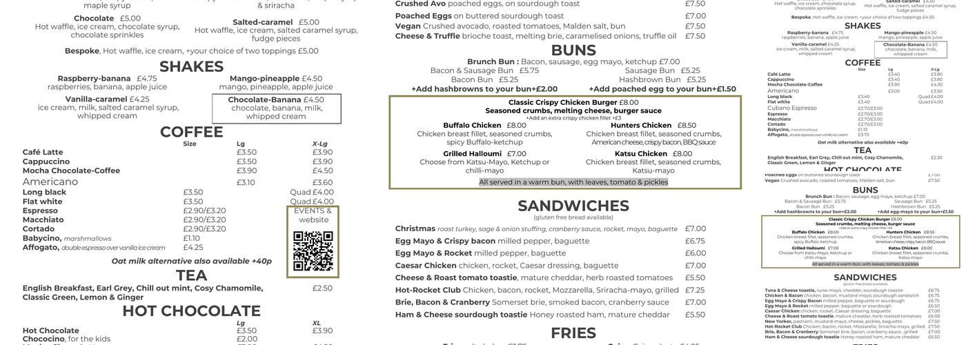 The Fern at the Pavilion Menu