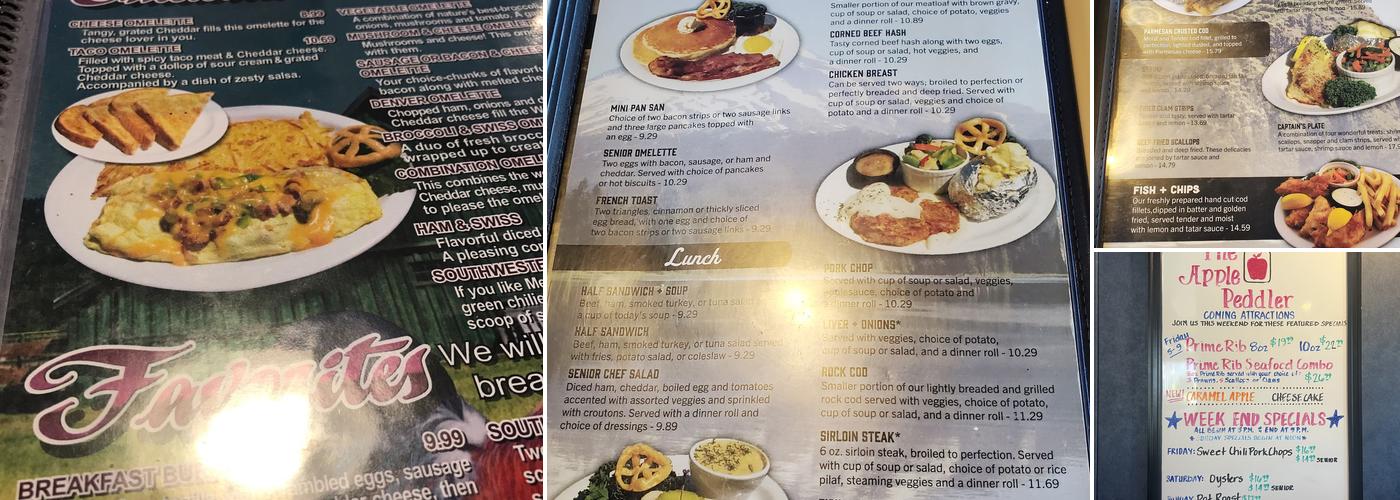 The Apple Peddler Restaurant Menu