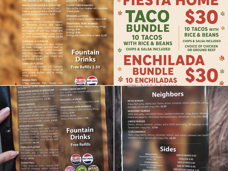 Casa de Reyes Menu