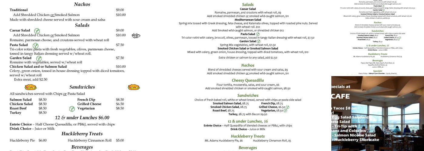 Kinship Cafe Menu