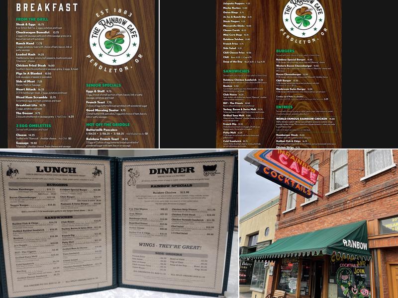 Rainbow Cafe Menu