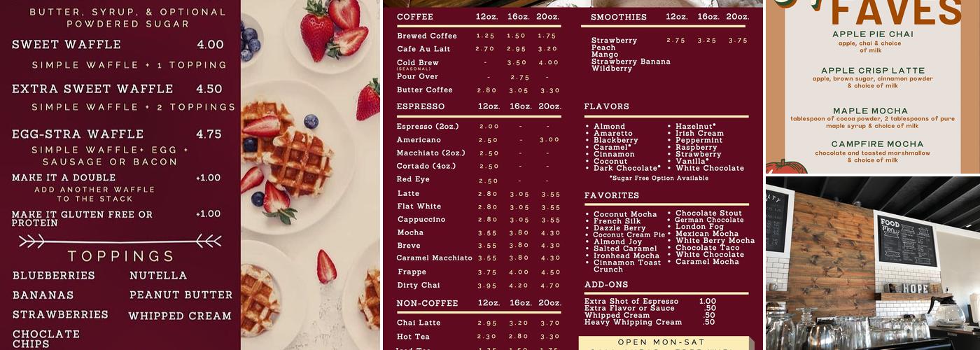 High Street Coffee Menu