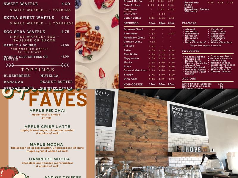 High Street Coffee Menu