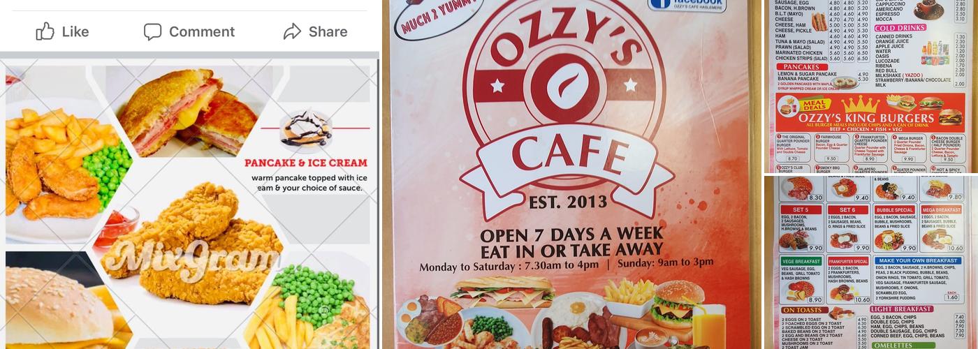Ozzy's Cafe (Haslemere) Menu
