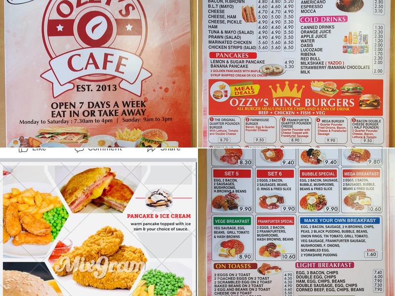 Ozzy's Cafe (Haslemere) Menu