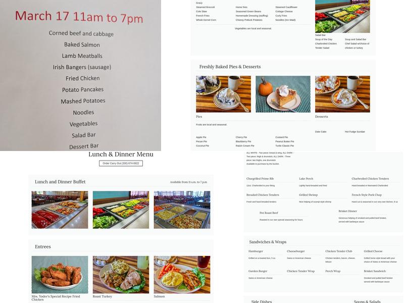 Mrs. Yoder's Kitchen Menu