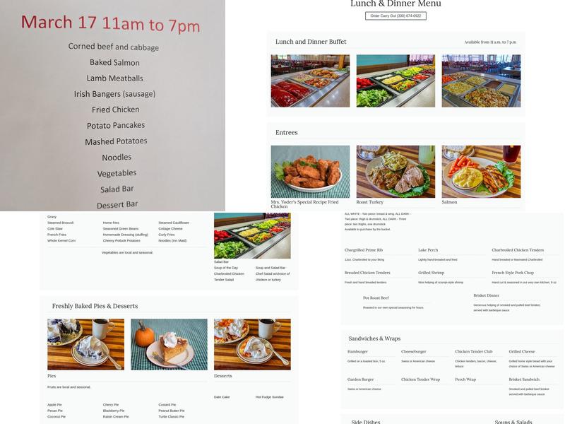 Mrs Yoders Kitchen Menu