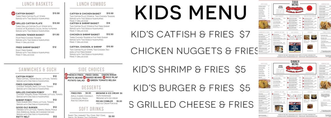 Grampa's Catfish & Seafood Menu