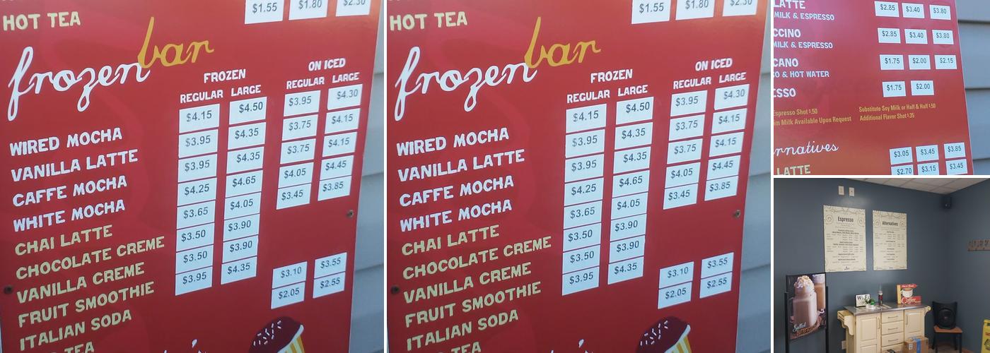 Wired Coffee Bar Menu