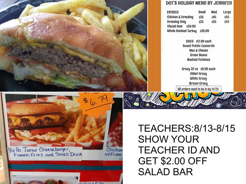 Dot's Place Menu
