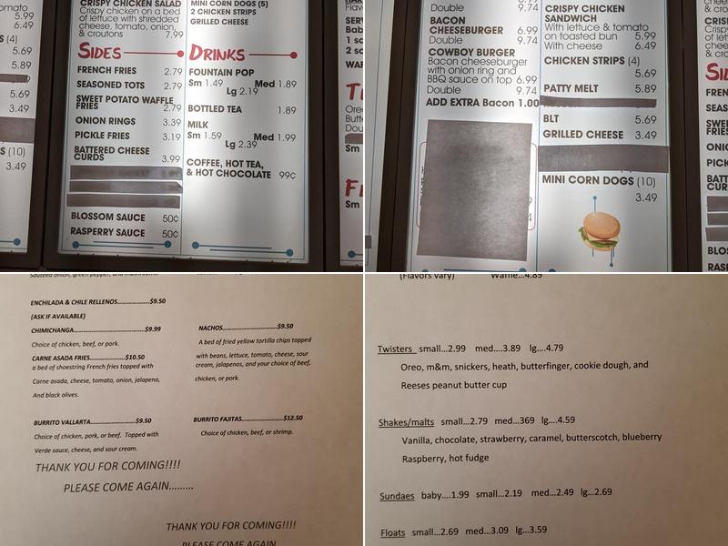 Scruffy's Menu