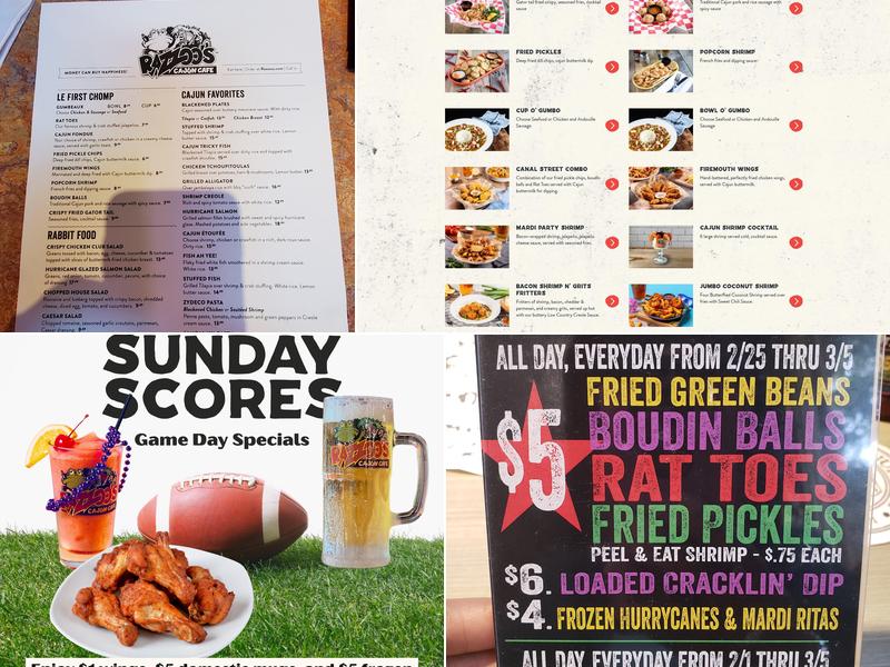 Razzoo's Cajun Cafe Menu