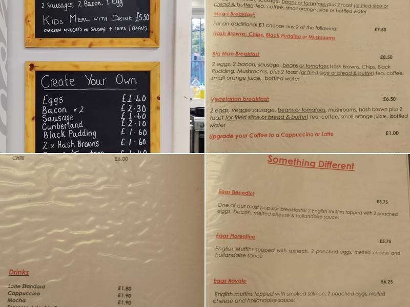 Square Deal Cafe Menu