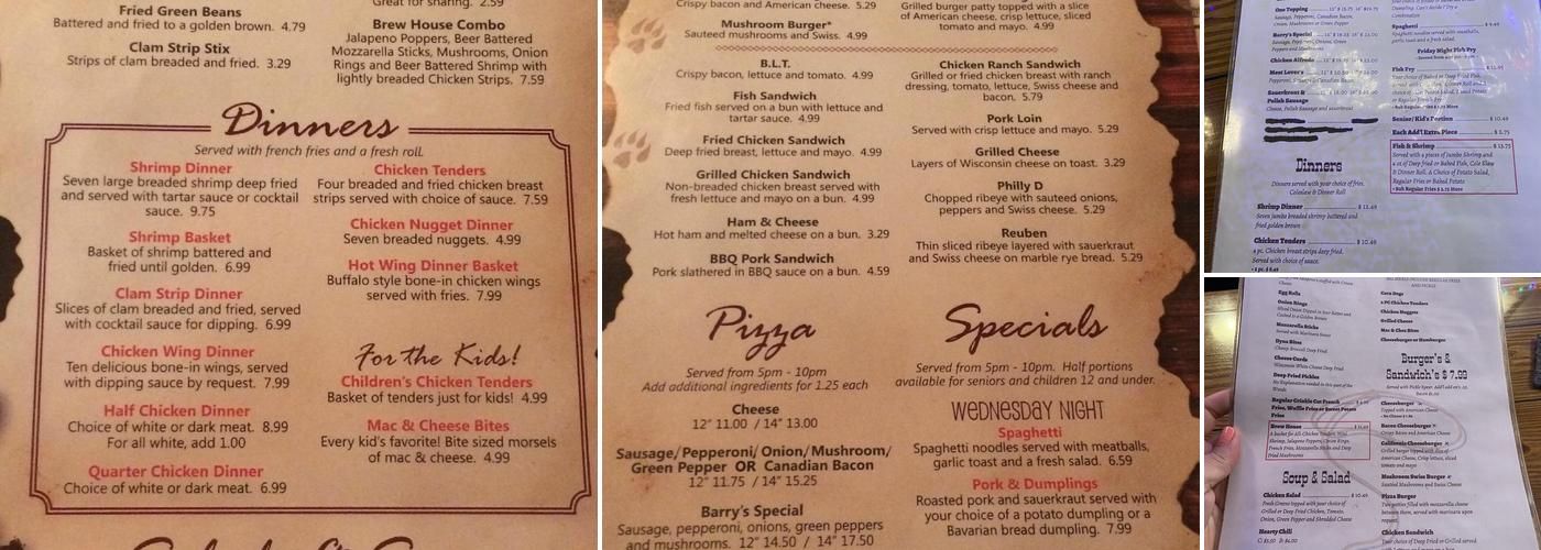 Wagon Wheel Menu