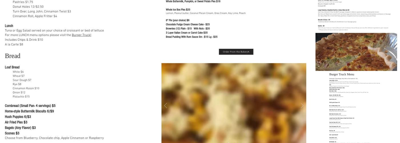 Debra's Good Eats Menu