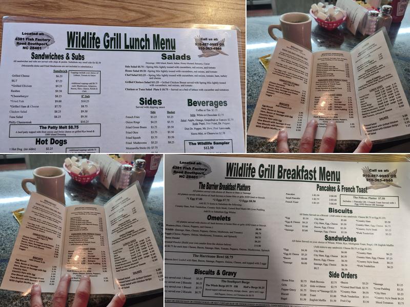 Wildlife Grill Menu