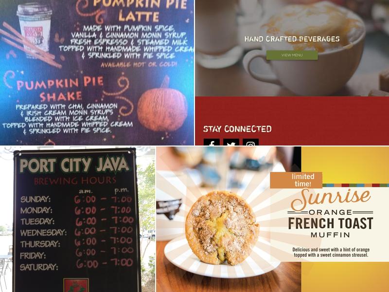 Port City Java Menu