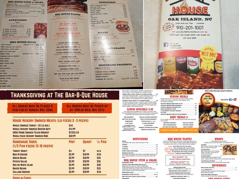 BBQ House Menu