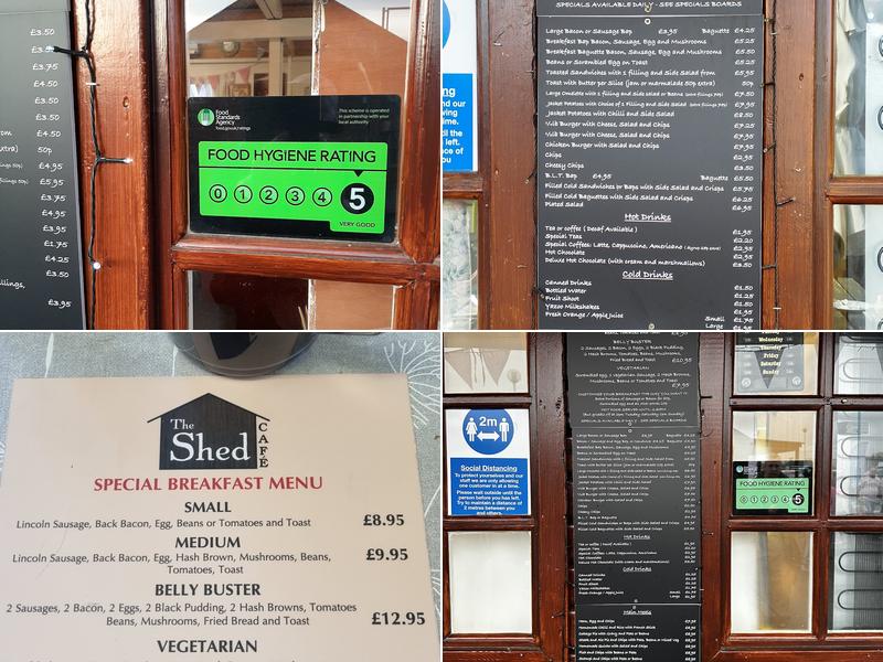 The Shed Cafe Menu