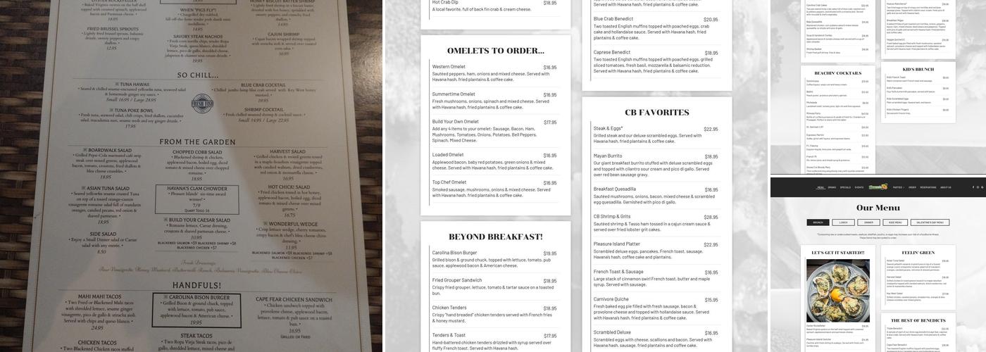Havana’s Restaurant Menu