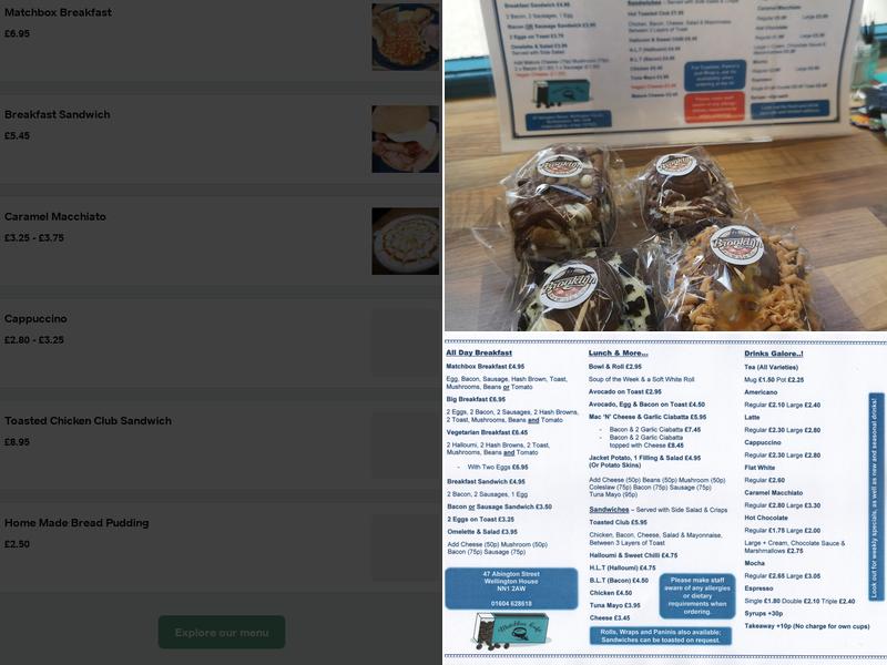 Matchbox Cafe Menu