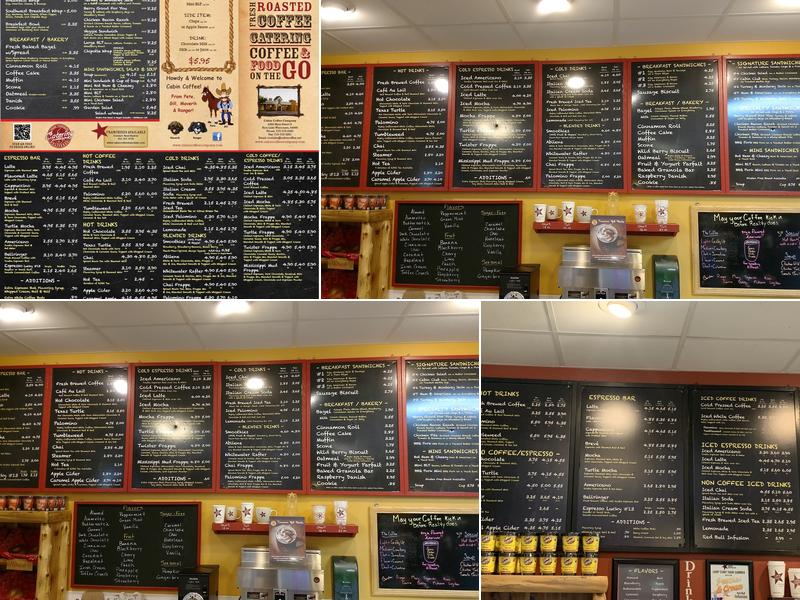 Cabin Coffee Company Menu