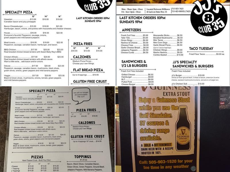 Pub 35 Menu