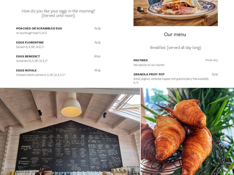 The Boathouse Cafe Menu