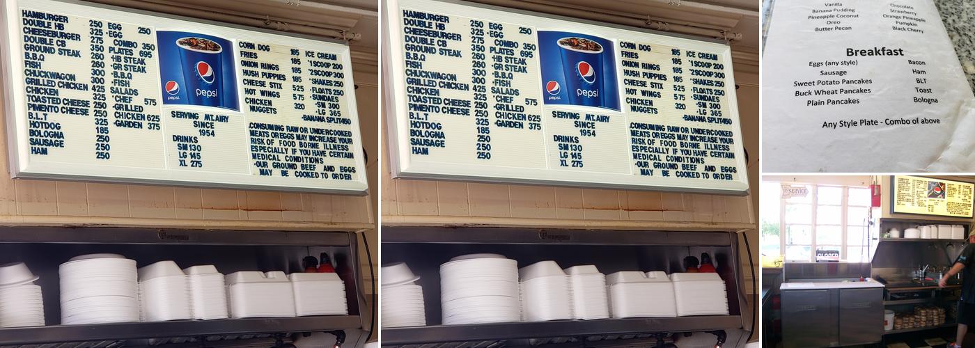 Dairy Center Menu
