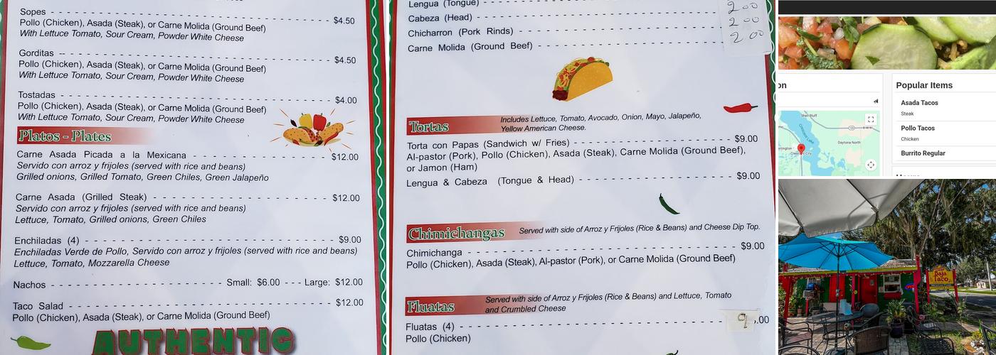 Baja Taco Menu