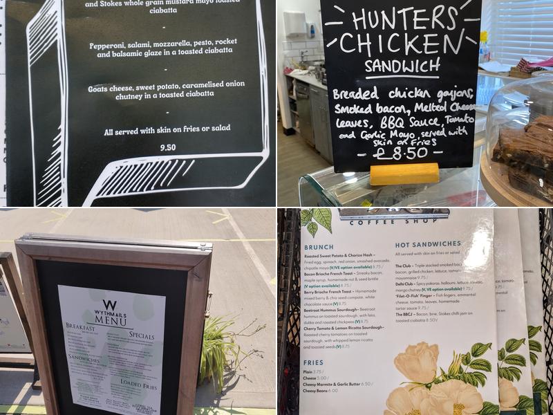 Wythmail's Orlingbury Menu