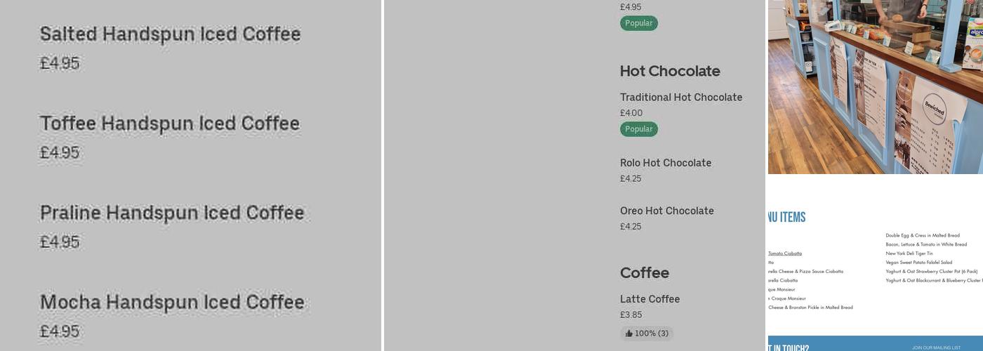 Bewiched Coffee Burton Latimer Menu