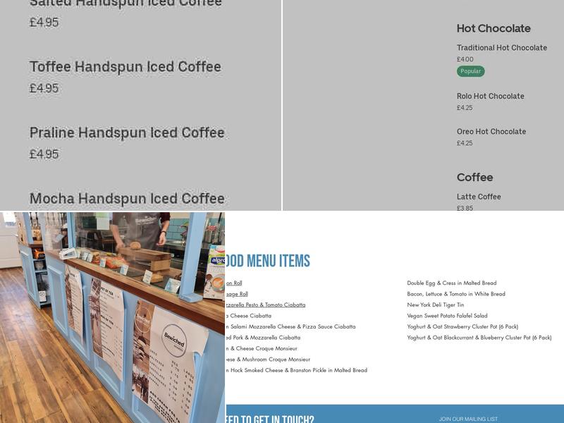 Bewiched Coffee Burton Latimer Menu