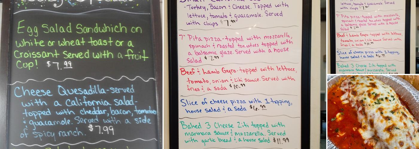 Sara's Menu